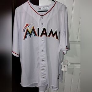 Majestic Miami Marlins Giancarlo Stanton Jersey POOS